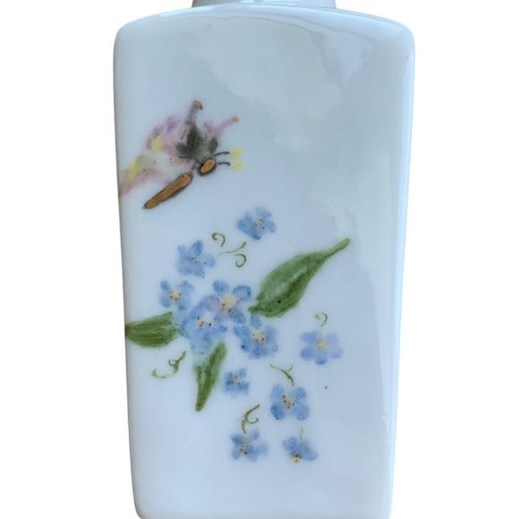 VINTAGE Porcelain Mini Floral Vase Decorative Accent Accessory Pastel Butterfly - Picture 2 of 10